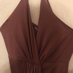 Satin form fitted dress